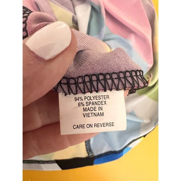 NY&C Geometric Print V-Neck Waist-Tie Maxi Dress NEW Size 1X - Picture 7 of 8